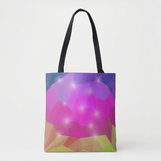 Abstract Geometric Crystal Mosaic in Pink (Vorderseite)