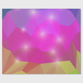 Abstract Geometric Crystal Mosaic in Pink Geschenkpapier