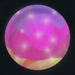 Abstract Geometric Crystal Mosaic in Pink Pappteller<br><div class="desc">A vibrant low-poly abstract design featuring sharp geometric triangles in bright neon pink,  purple,  and gold. Sparkling light flares add a magical,  glowing touch to this futuristic digital crystal mosaic.</div>