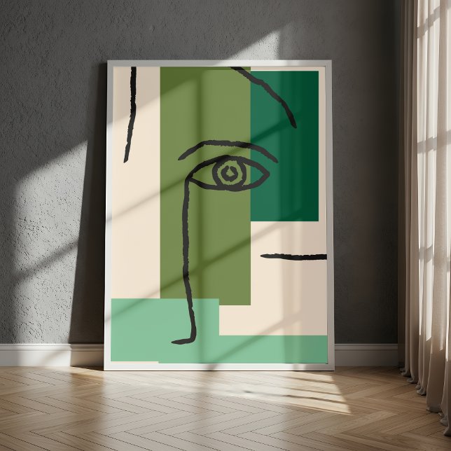 Abstract Geometric Eye Line Art Poster (Von Creator hochgeladen)