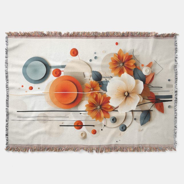 Abstract Geometric Floral Decke (Vorderseite)