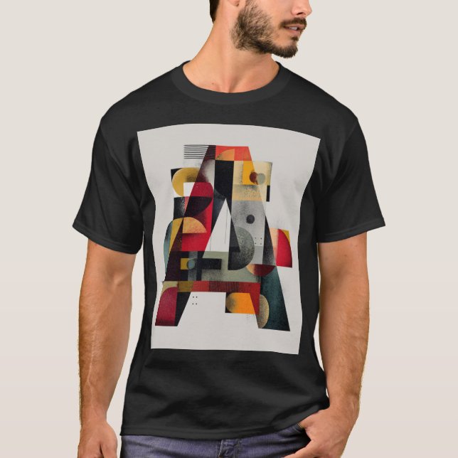 Abstract Geometric Letter A T-Shirt (Vorderseite)