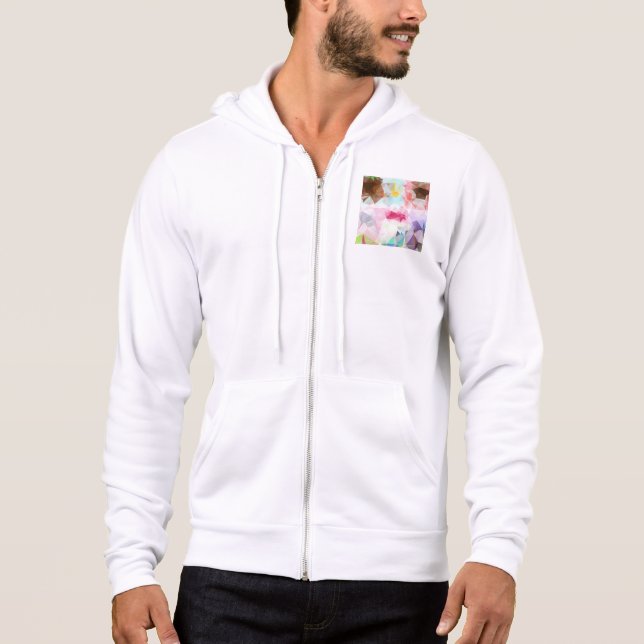 Abstract Geometric Low Poly Mosaic Hoodie (Vorderseite)