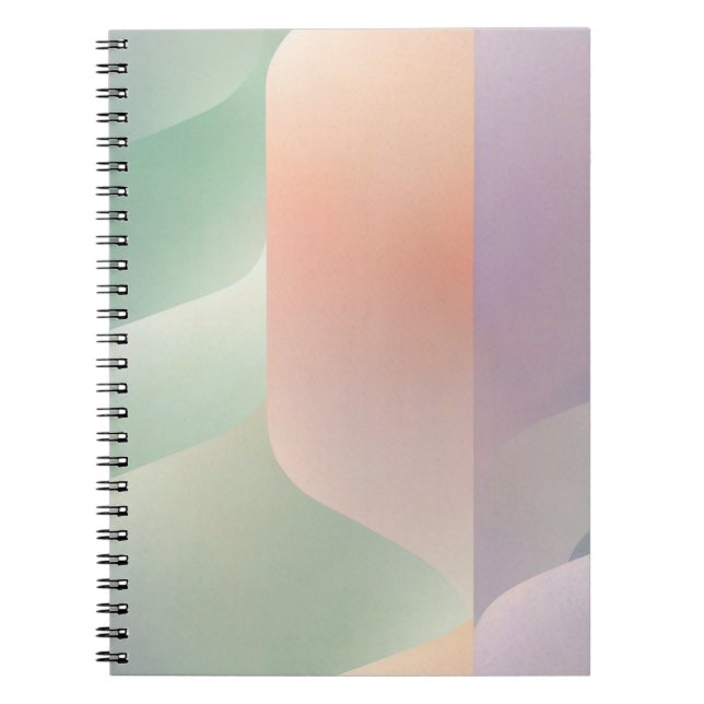 Abstract Geometric Notebook – Green Orange Purple  Notizblock (Vorderseite)