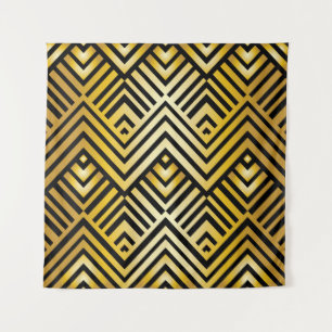 Abstract geometric pattern in art-deco style, vint wandteppich