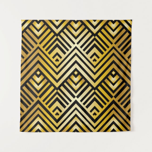 Abstract geometric pattern in art-deco style, vint wandteppich (Vorderseite)