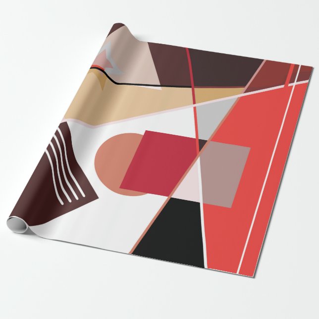 Abstract geometric pattern,  silk scarf shawl desi geschenkpapier (Ungerollt)
