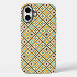 Abstract geometric pattern with diamond shapes iPhone 16 plus hülle