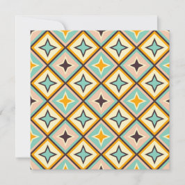 Abstract geometric pattern with diamond shapes dankeskarte