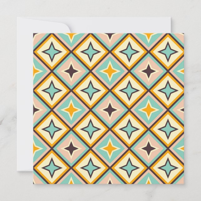 Abstract geometric pattern with diamond shapes dankeskarte (Vorderseite)