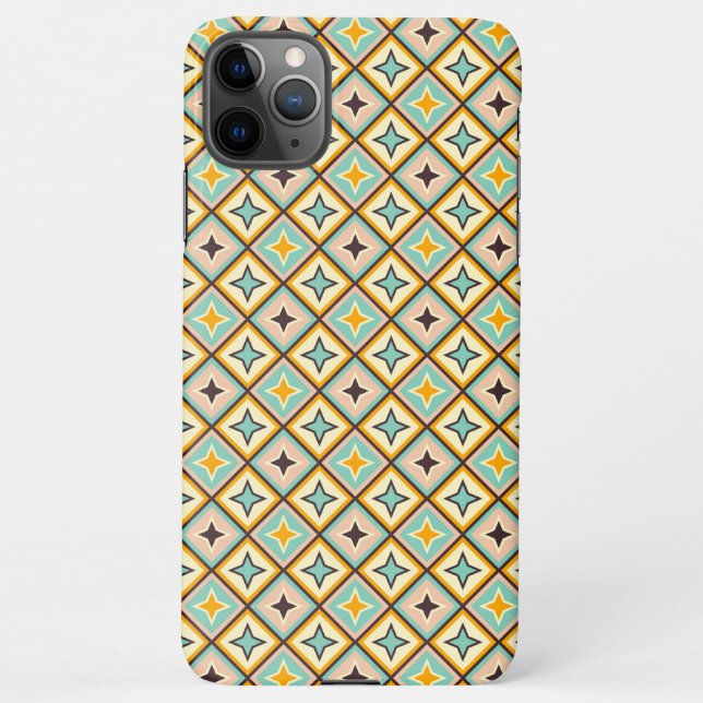Abstract geometric pattern with diamond shapes iPhone hülle (Rückseite)