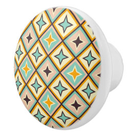 Abstract geometric pattern with diamond shapes keramikknauf
