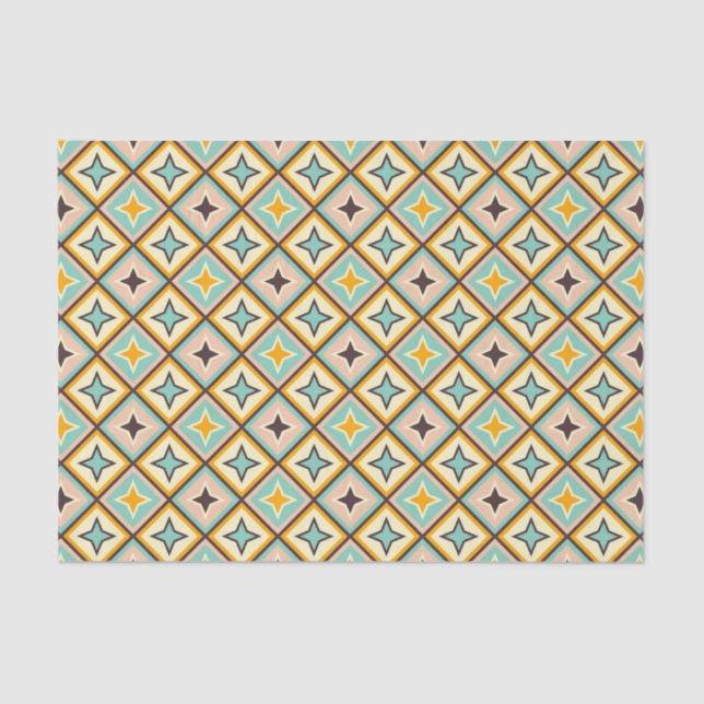 Abstract geometric pattern with diamond shapes seidenpapier (Vorderseite)