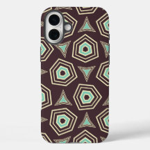 Abstract geometric pattern with layered pentagons 