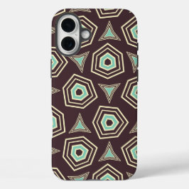 Abstract geometric pattern with layered pentagons  iPhone 16 plus hülle
