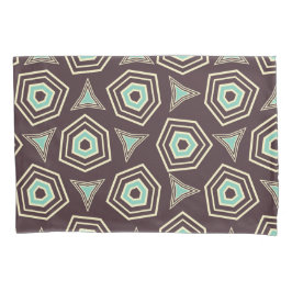 Abstract geometric pattern with layered pentagons  kissenbezug