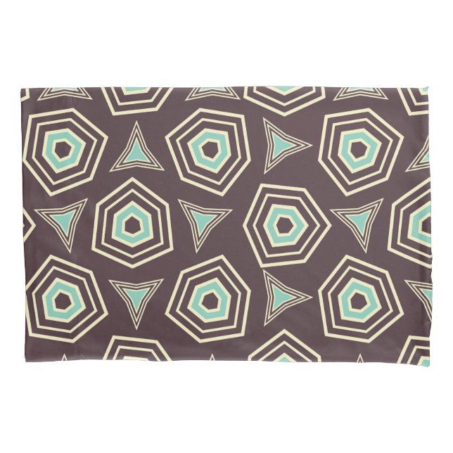 Abstract geometric pattern with layered pentagons  kissenbezug (Vorderseite-Links)