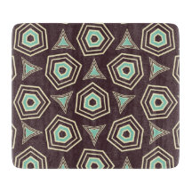Abstract geometric pattern with layered pentagons 