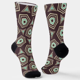 Abstract geometric pattern with layered pentagons  socken