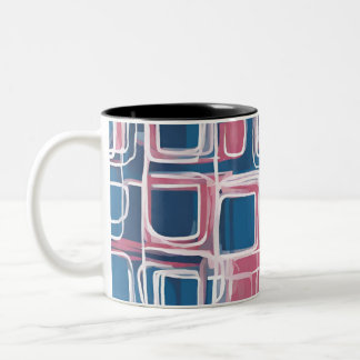 ABSTRACT GEOMETRIC PATTERNS ZWEIFARBIGE TASSE