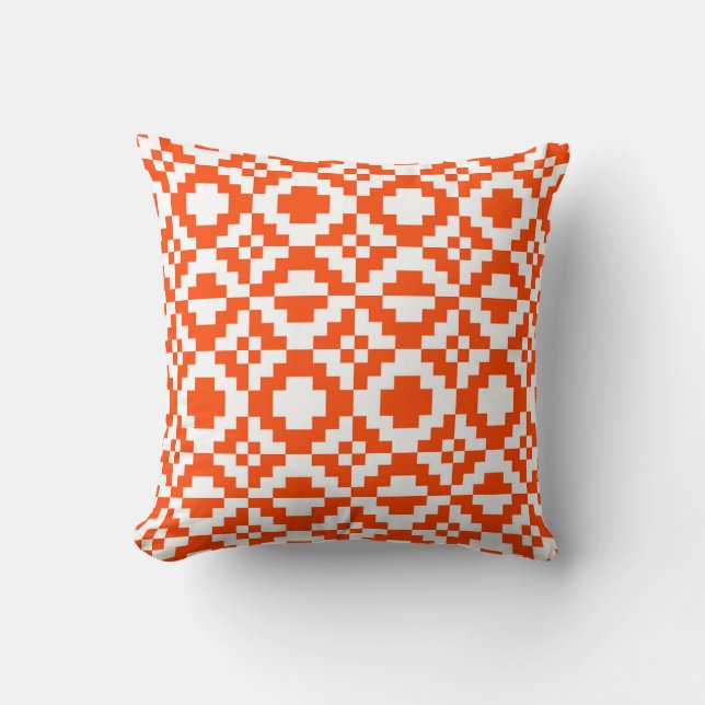 Abstract geometric pixelated seamless pattern. Mos Kissen (Vorderseite)