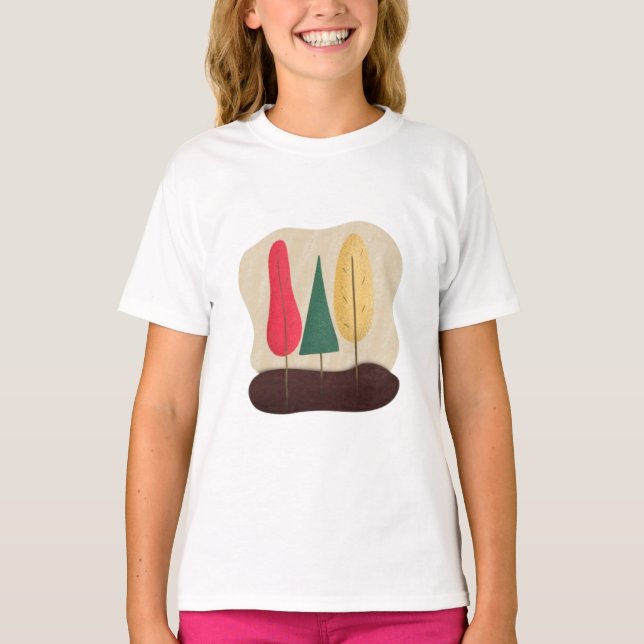 Abstract Geometric Shapes Kids Graphic Tee  (Vorderseite)