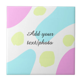 Abstract geometric shapes pastel add name photo ba fliese