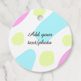 Abstract geometric shapes pastel add name photo ba geschenkanhänger