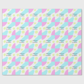 Abstract geometric shapes pastel add name photo ba geschenkpapier