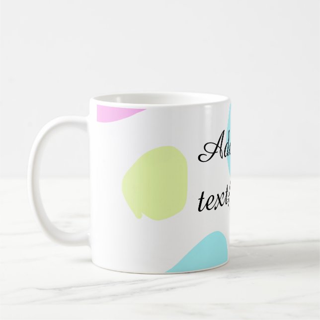Abstract geometric shapes pastel add name photo ba kaffeetasse (Links)
