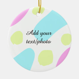 Abstract geometric shapes pastel add name photo ba keramik ornament