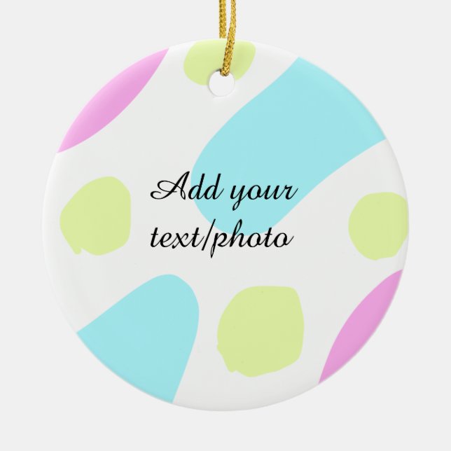 Abstract geometric shapes pastel add name photo ba keramik ornament (Vorne)