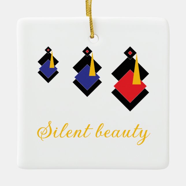 Abstract Geometric Women Modern Minimalist  Keramikornament (Vorderseite)