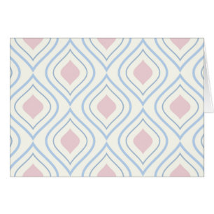 Abstract geometrical, blue, pink and off white