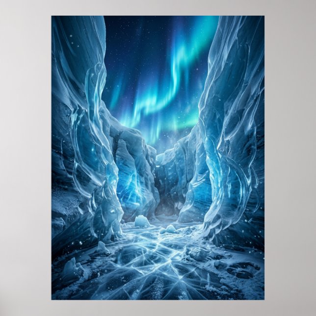 Abstract Glitch Digital Chaos Art Poster (Vorne)