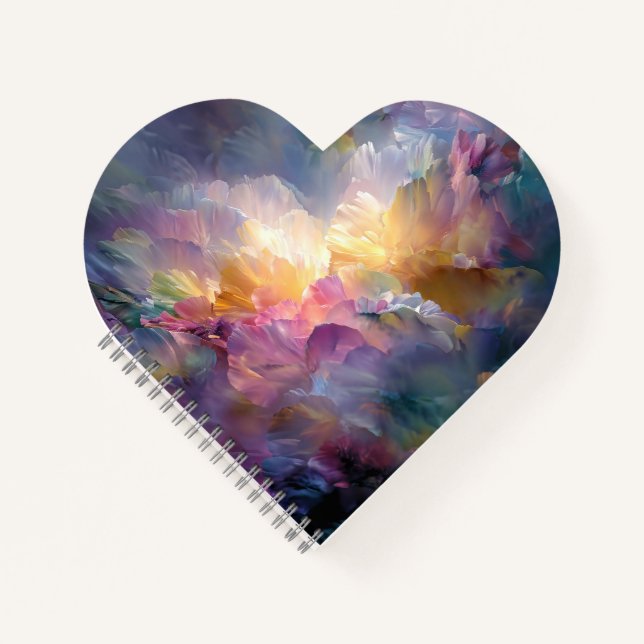 Abstract glowing pastel floral composition notizbuch (Vorderseite)