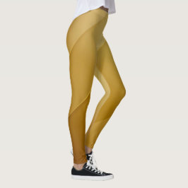 Abstract Gold Diagonal Layers Luxury Art Leggings