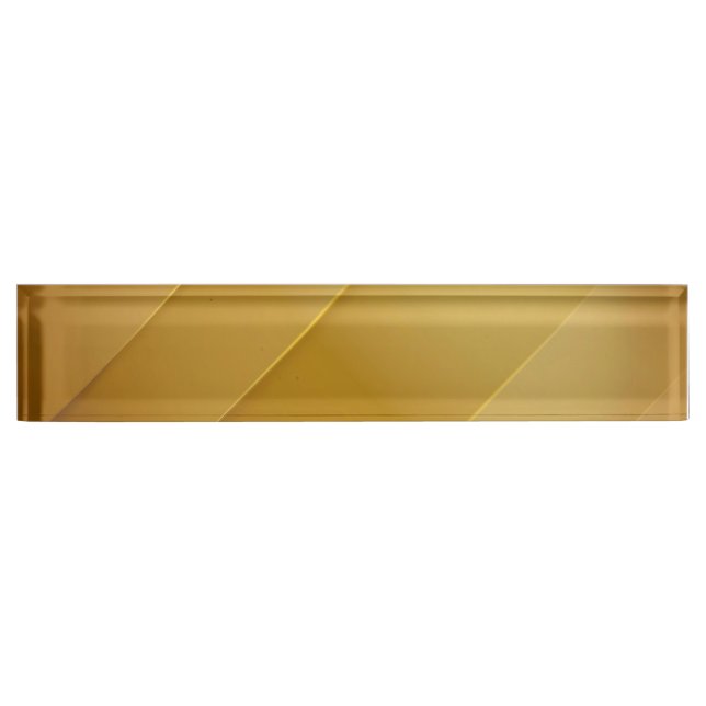 Abstract Gold Diagonal Layers Luxury Art Namensplakette (Vorderseite)