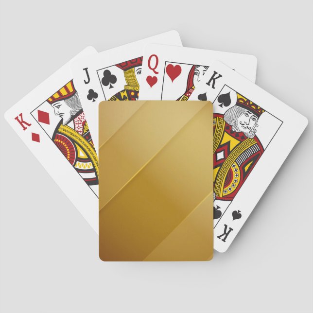 Abstract Gold Diagonal Layers Luxury Art Spielkarten (Rückseite)