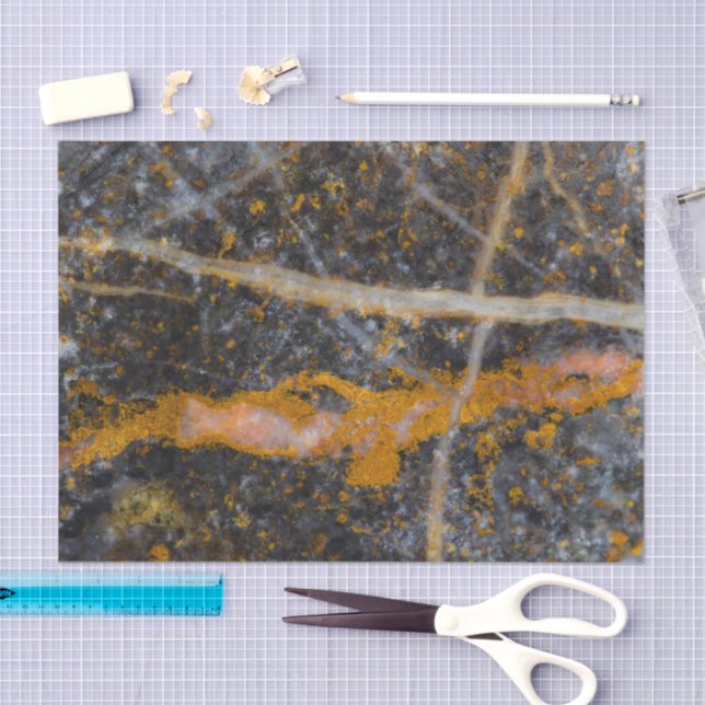 Abstract gold white lines rock texture seidenpapier (Handwerk)