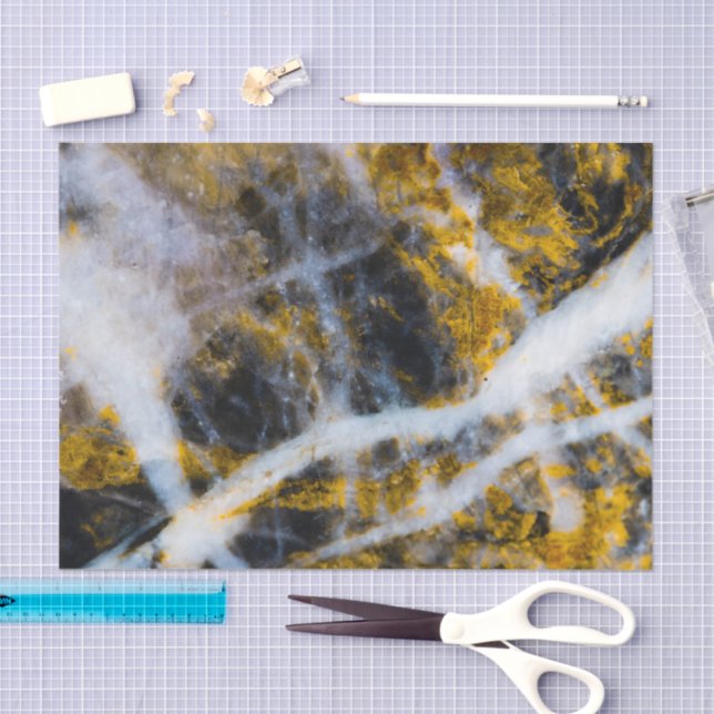 Abstract gold white lines rocky texture seidenpapier (Handwerk)