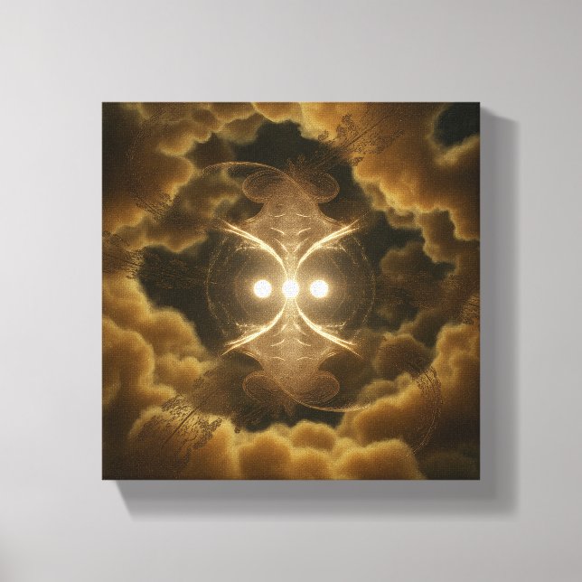 Abstract Golden Energy Canvas Art Leinwanddruck (Vorderseite)