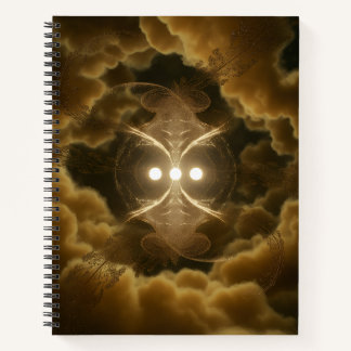 Abstract Golden Energy Spiral Notebook Notizbuch