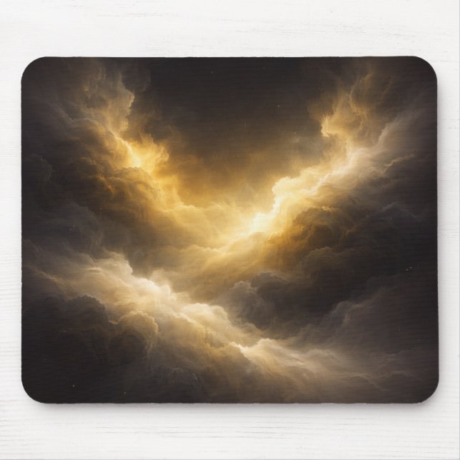 Abstract Golden Nebula Mouse Pad Mousepad (Vorne)