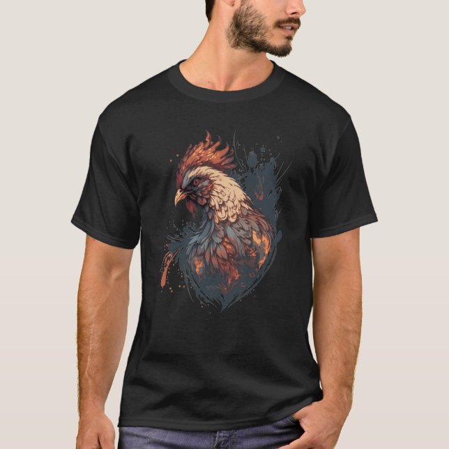 Abstract Graffiti Chicken Farm Animal Pet Chickens T-Shirt (Vorderseite)
