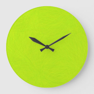 Abstract Green Lime Große Wanduhr