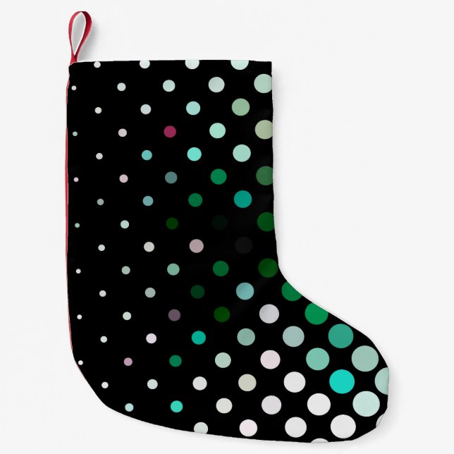 Abstract halftone background pattern. Geometric co Kleiner Weihnachtsstrumpf (Vorderseite)