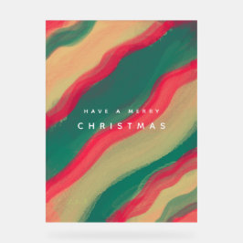 Abstract Hand Painted Pattern Flat Holiday Card Acrylschild