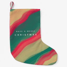 Abstract Hand Painted Pattern Kleiner Weihnachtsstrumpf