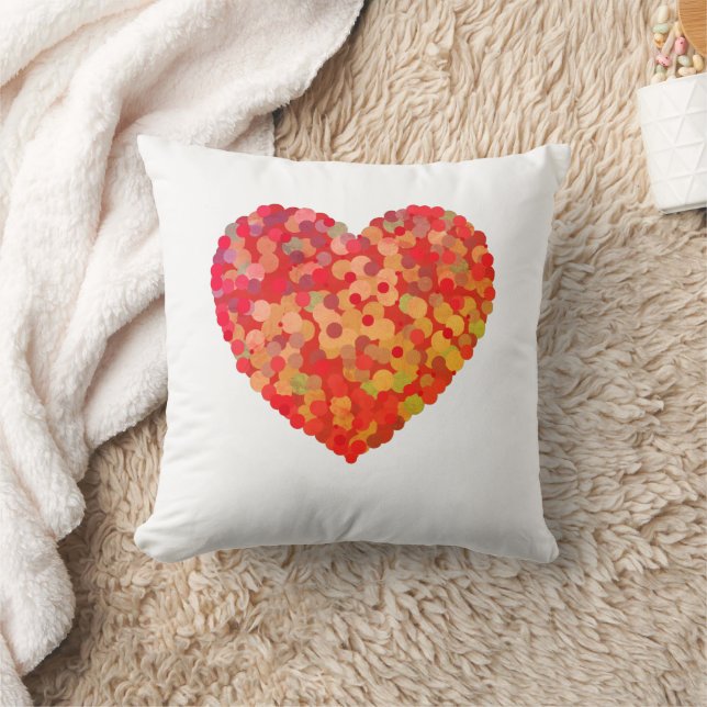 Abstract Heart Confetti Art Kissen (Decke)